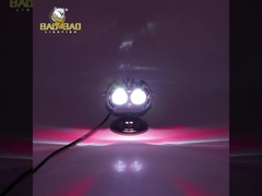 2 حبة بيضاء صفراء الألومنيوم الزائفة المتاحة ضوء الضباب للدراجة النارية