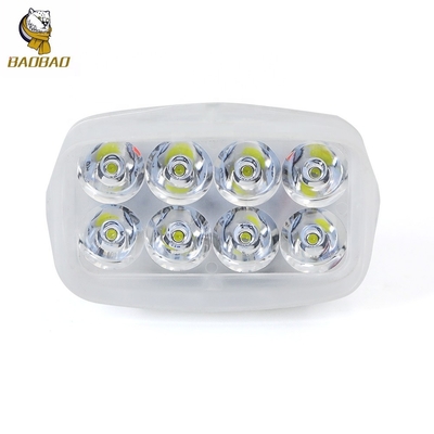 8 LED 12 فولت بلاستيكي غلاف أبيض متعدد الألوان لمصابيح الدراجات النارية LED