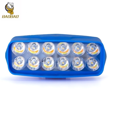 12W ضوء LED أبيض أصفر ضوء بلاستيكي ضوء LED أزرق للدراجات النارية