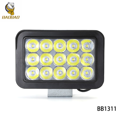 مستطيل 15 شعاع بلاستيكي أحمر أزرق أبيض مصباح LED للدراجة النارية