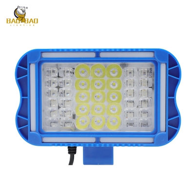 42 ضوء LED أحمر أزرق أبيض أصفر فلاش ألومنيوم غلاف أزرق مصباح أمام دراجة نارية