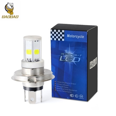 12v H4 H6 BA20D لون أبيض المعدنية LED مصباح داخلي الدراجة النارية لهوندا سوزوكي