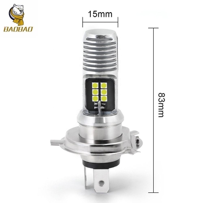16W مصباح معدني أبيض مصباح قيادة مصباح LED H4 BA20D مصباح أمامية دراجة