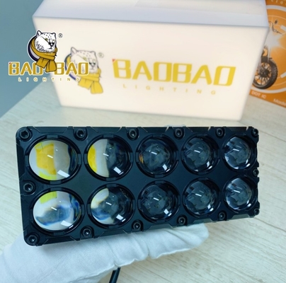 10 حبات ضوء الضباب الألومنيوم RGB أبيض أصفر فلاش ملون مزدوج الدراجة النارية قطع الغيار
