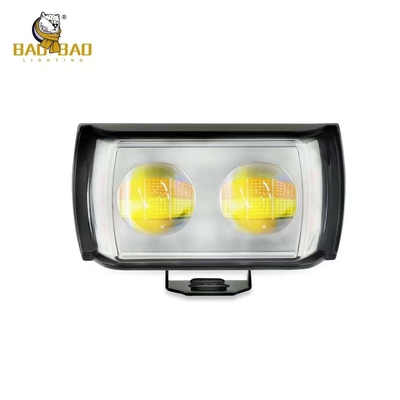 المعدن البلاستيك 2 LED أبيض أصفر مزدوج اللون RGB مشروع ضوء الضباب