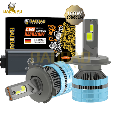 H4 160W الحديد سيارة LED مصباح أمامية مصباح S22 أبيض الطاقة العالية قطع غيار السيارات