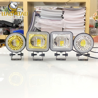 الألومنيوم أبيض أصفر متوهج 12 فولت 24 فولت مصباح دراجة نارية RGB حلقة LED ضوء الضباب